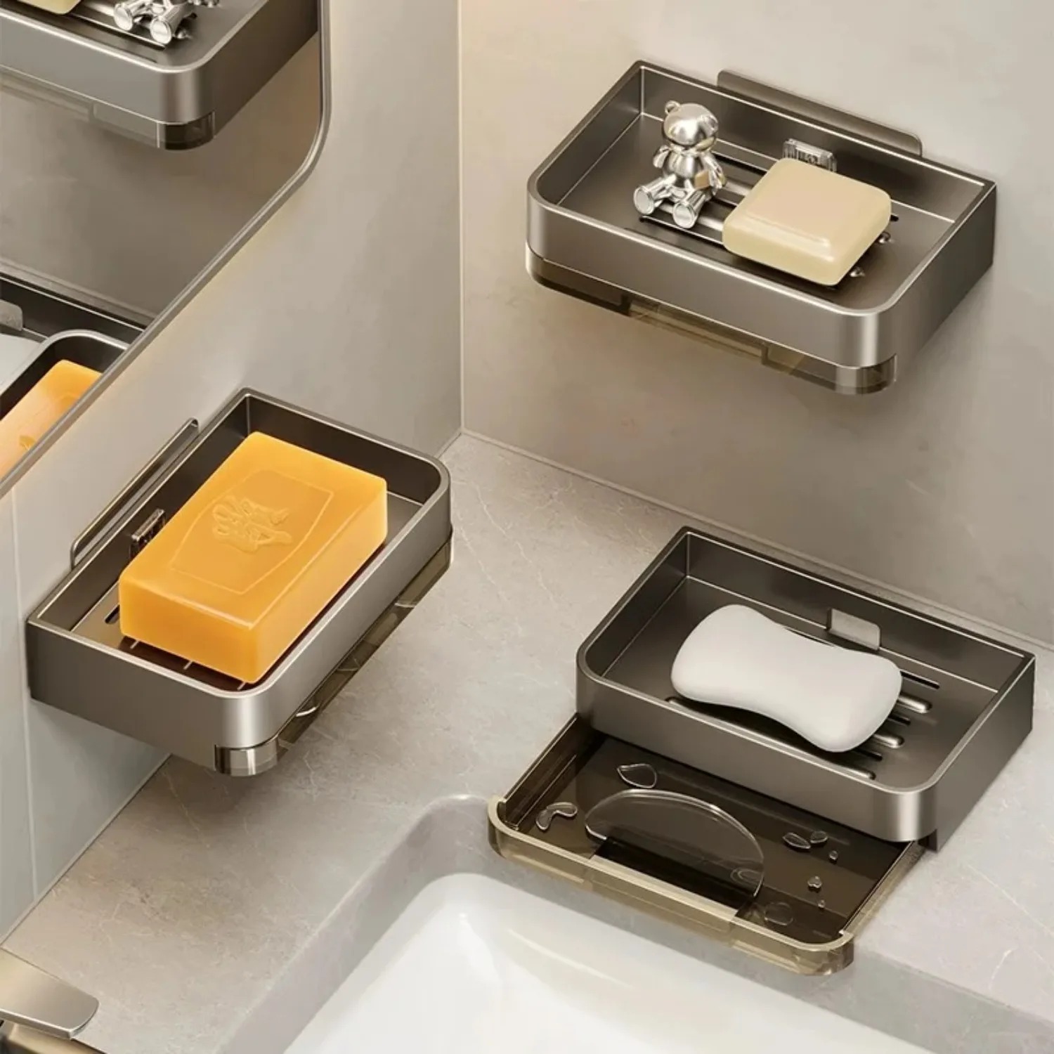 Oxide Pigment Soap - Metal Iron Soap Holder Without Drilling