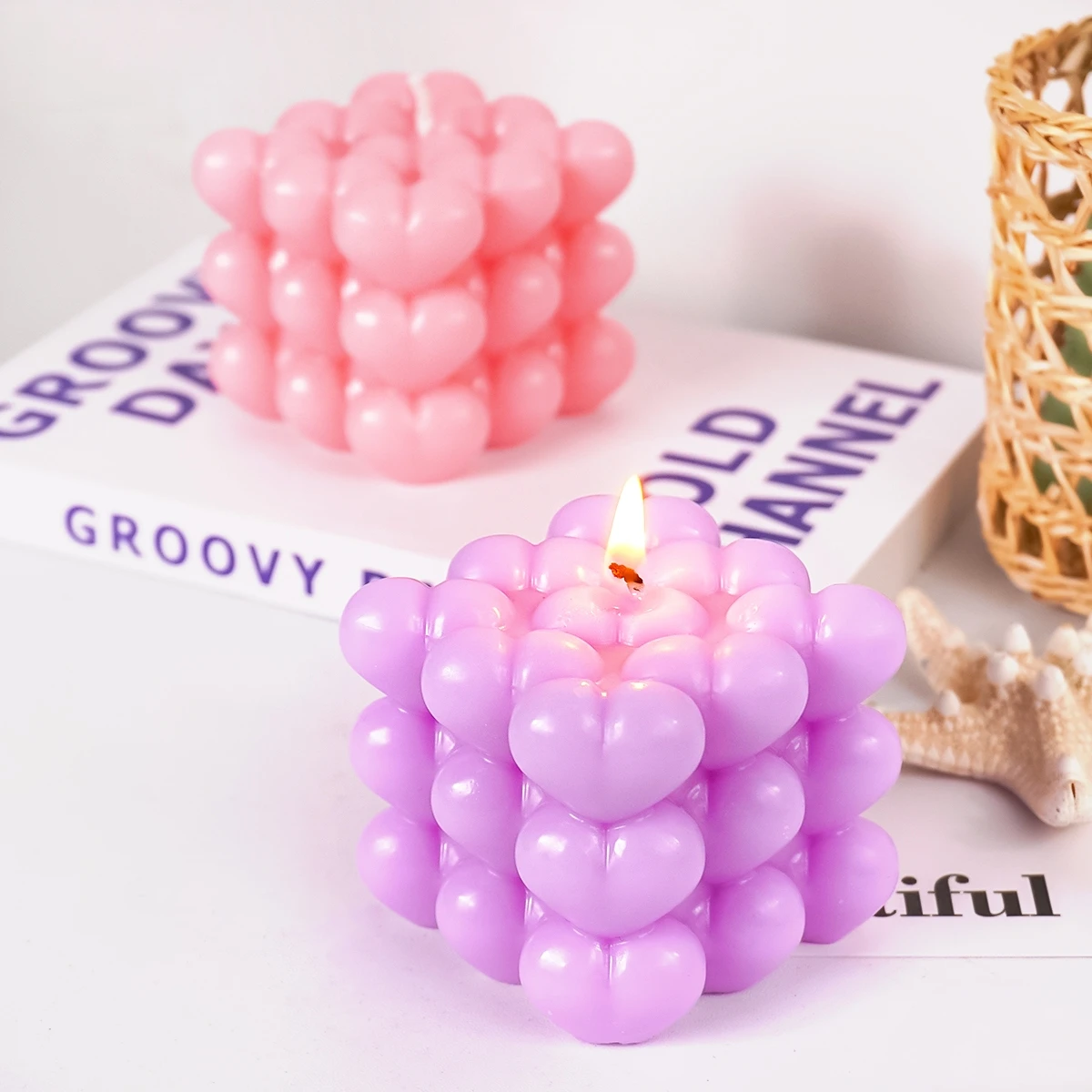 Soap Making Gel - Love Bubble Candle Silicone Mold DIY