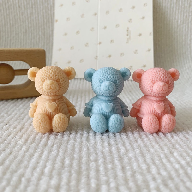 Soap Making For Beginners - Mini Love Bear Candle Silicone Mold