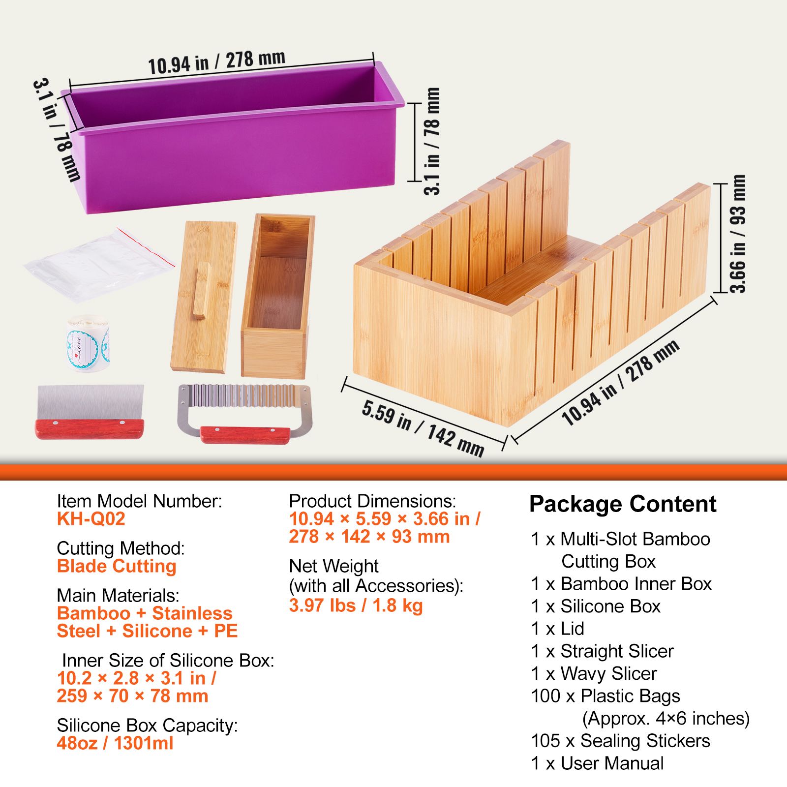 Soap Making Kit For Adults - Soap Making Kit, Bamboo Cutting Box