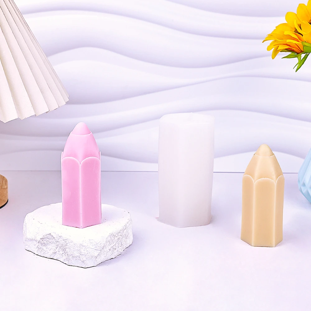 Soap Making In School - Pencil Shape Candle Silicone Moulds Geometry