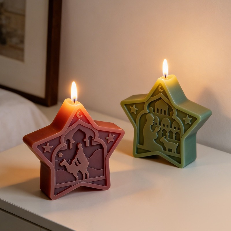 Soap Making Gel - mosque candle mold soft star moon