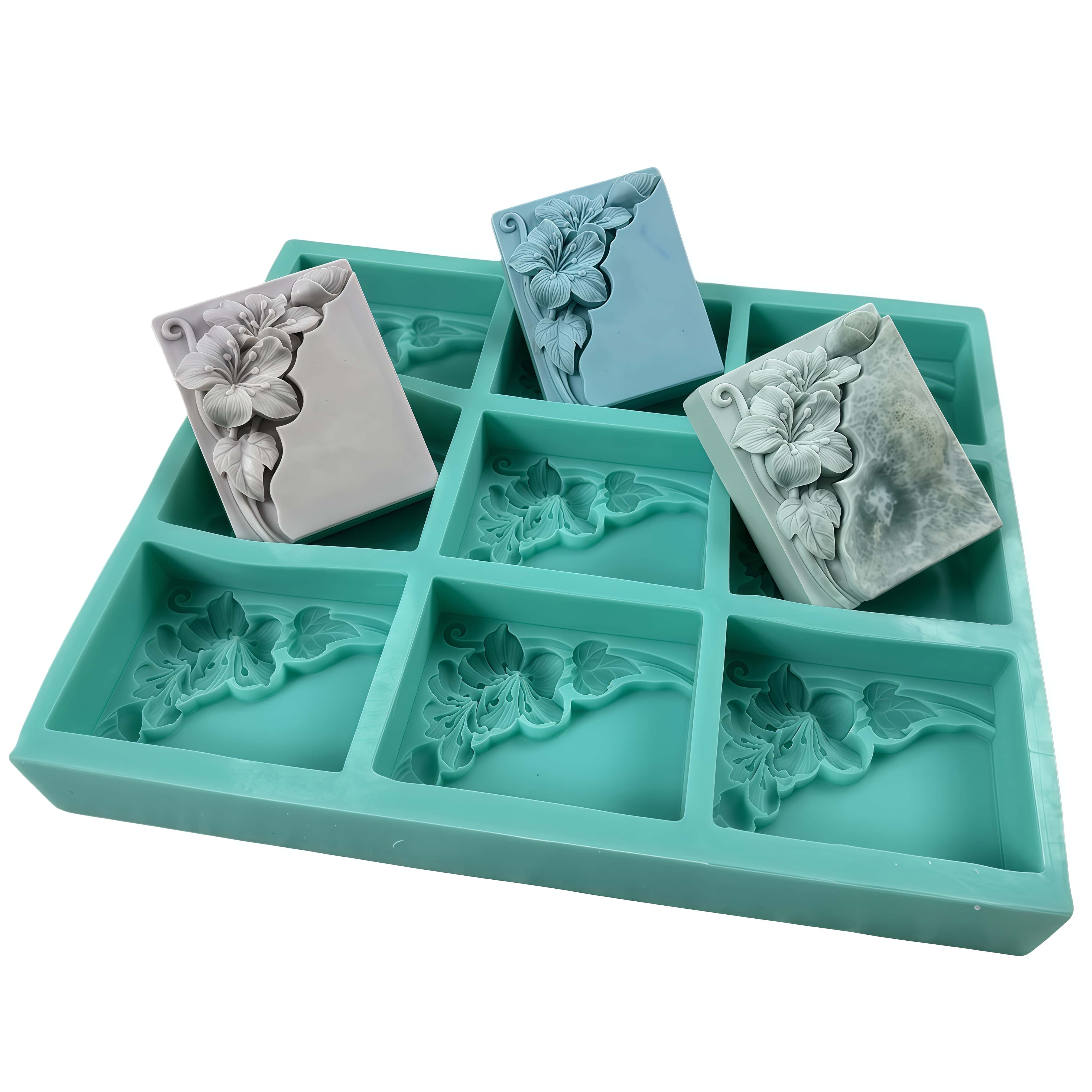 Soap Making Line - 9 Cavities Tung Flower Soap Mold