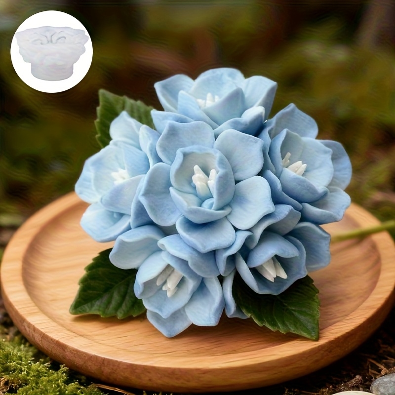 Soap Making Ins - 1 Hydrangea Candle Silicone Mold，Suitable for