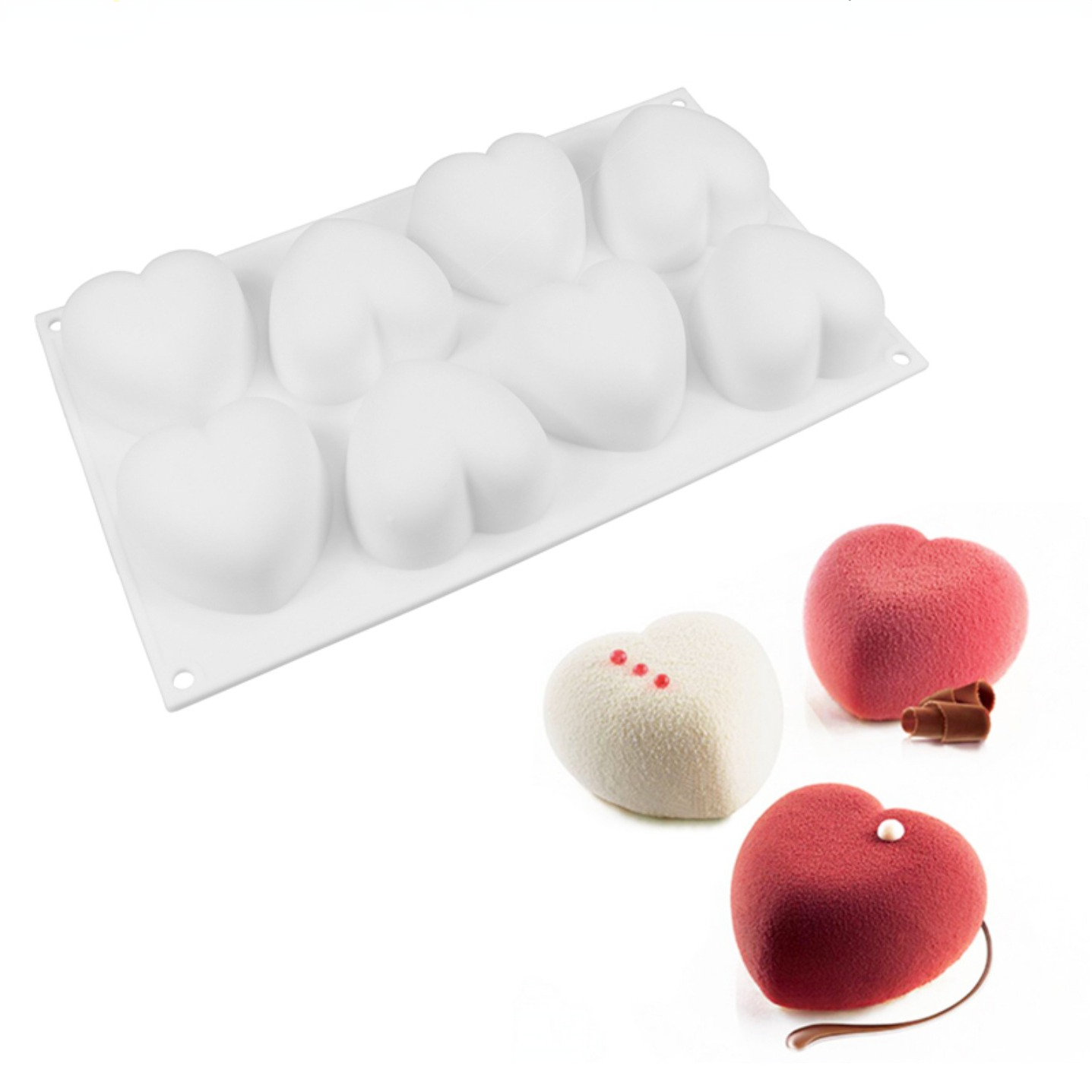 Soap Making Line - Love Heart Silicone Soap Mold Handmade