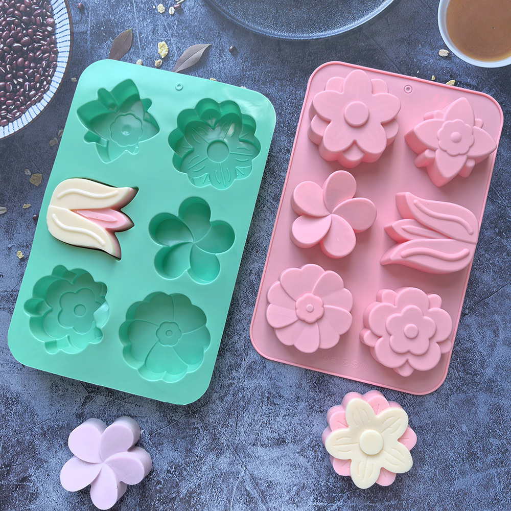 Soap Making Line - kinds Flower Silicone Molds Different Flower-shaped