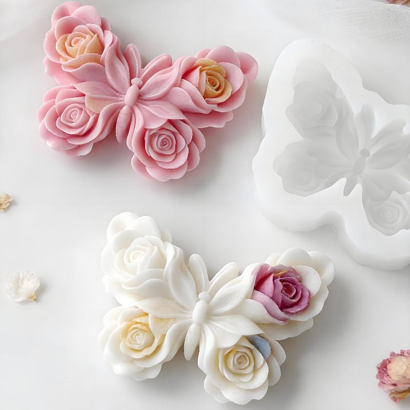 Soap Making Ins - DIY Rose Butterfly Form Silicone Mold