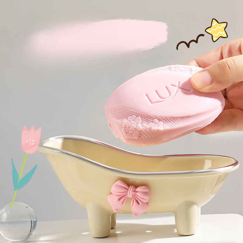 Soap Dish Draining - Cute Plastic Bathroom Soap Dish -