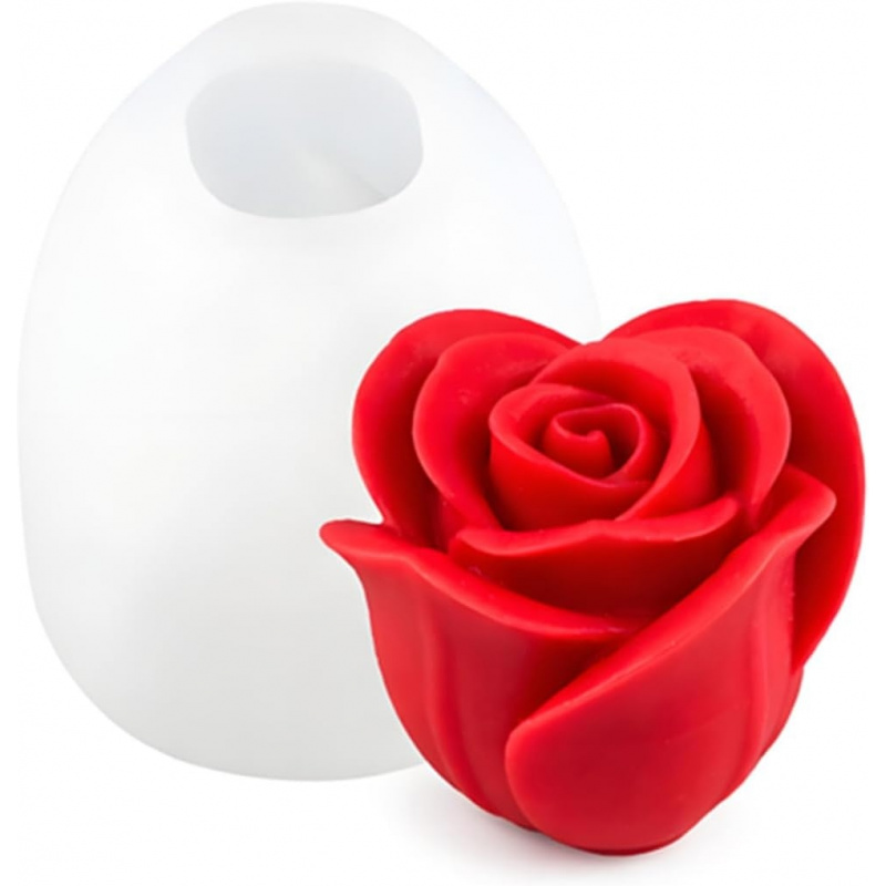 Soap Making Gel - 1 Pieces3DRose silicone mold，Floral Resin Candle
