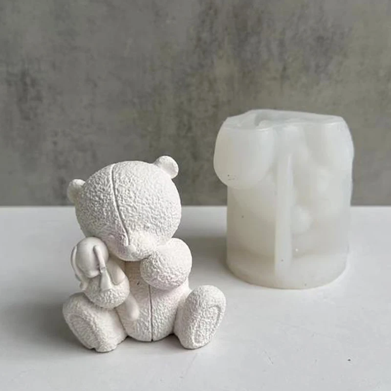 Soap Making For Beginners - Woven Bear Candle Silicone Mold 3D