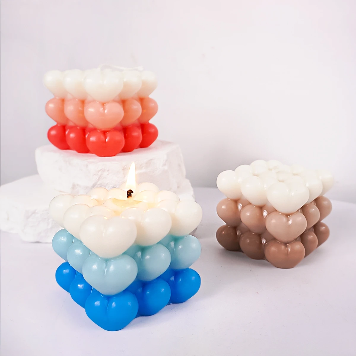 Love Bubble Candle Silicone Mo - Soap Making Gel ulasan dan harga