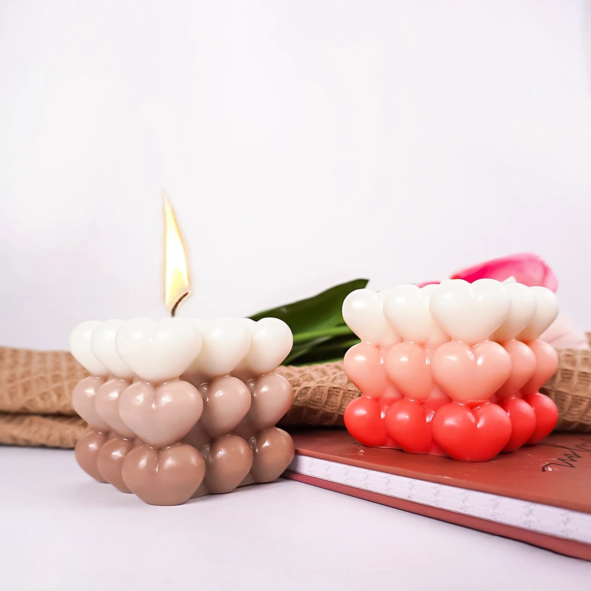 Love Bubble Candle Silicone Mo - Soap Making Gel ulasan dan harga