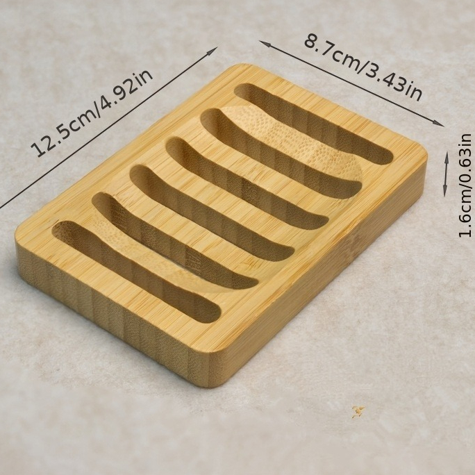 Bamboo Case Tray Wooden Preven - Soap Dish Draining ulasan dan harga