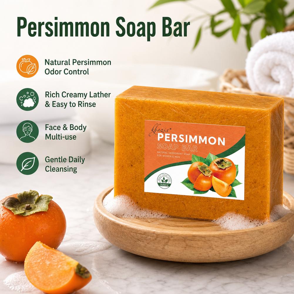 1/2/3pcs Persimmon Soap Bar Na - Soap Making Olive Oil ulasan dan harga