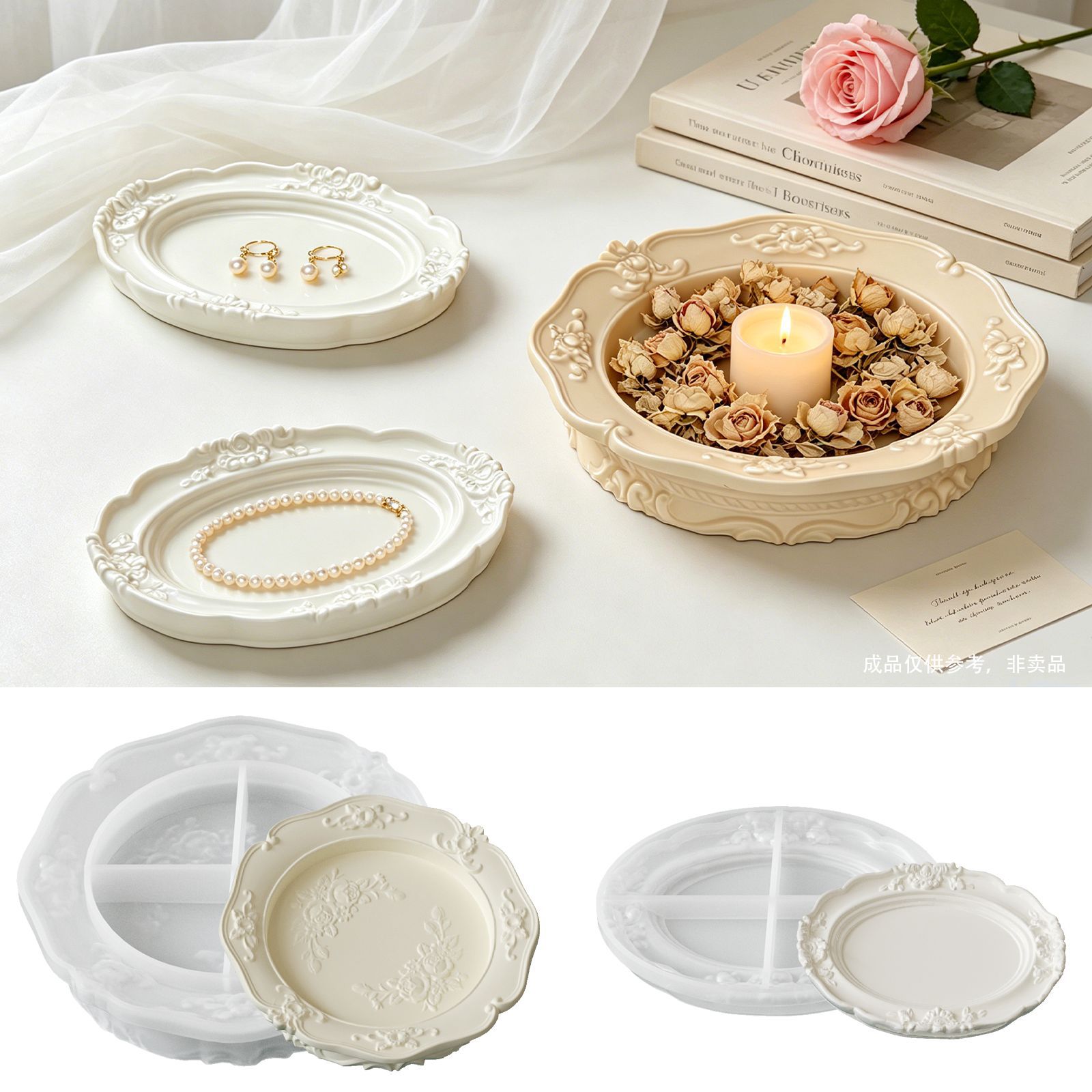 Elegant Vintage Baroque Lace S - Soap Making Tray ulasan dan harga