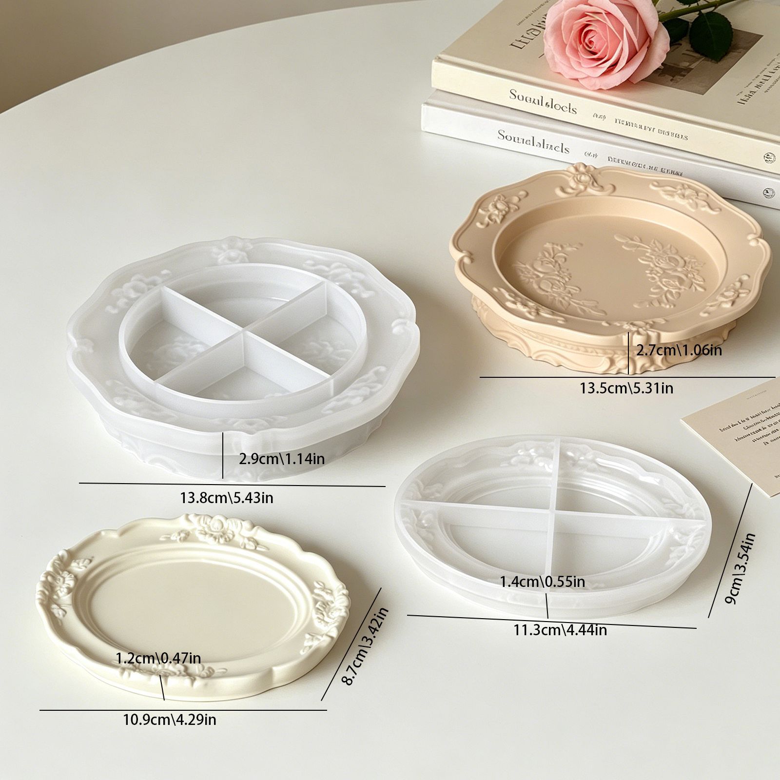 Elegant Vintage Baroque Lace S - Soap Making Tray ulasan dan harga