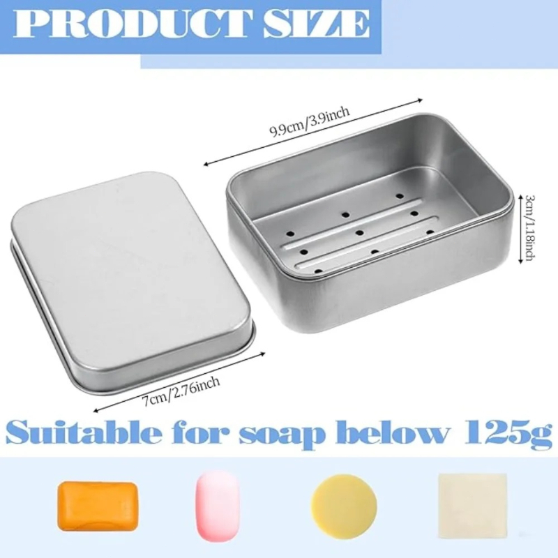 1PC Portable Double-layer Alum - Soap Dish Draining ulasan dan harga