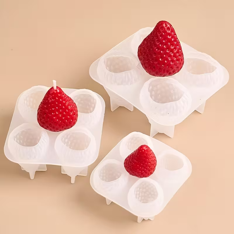 Strawberry Silicone Candle Mol - Soap Making Ins ulasan dan harga
