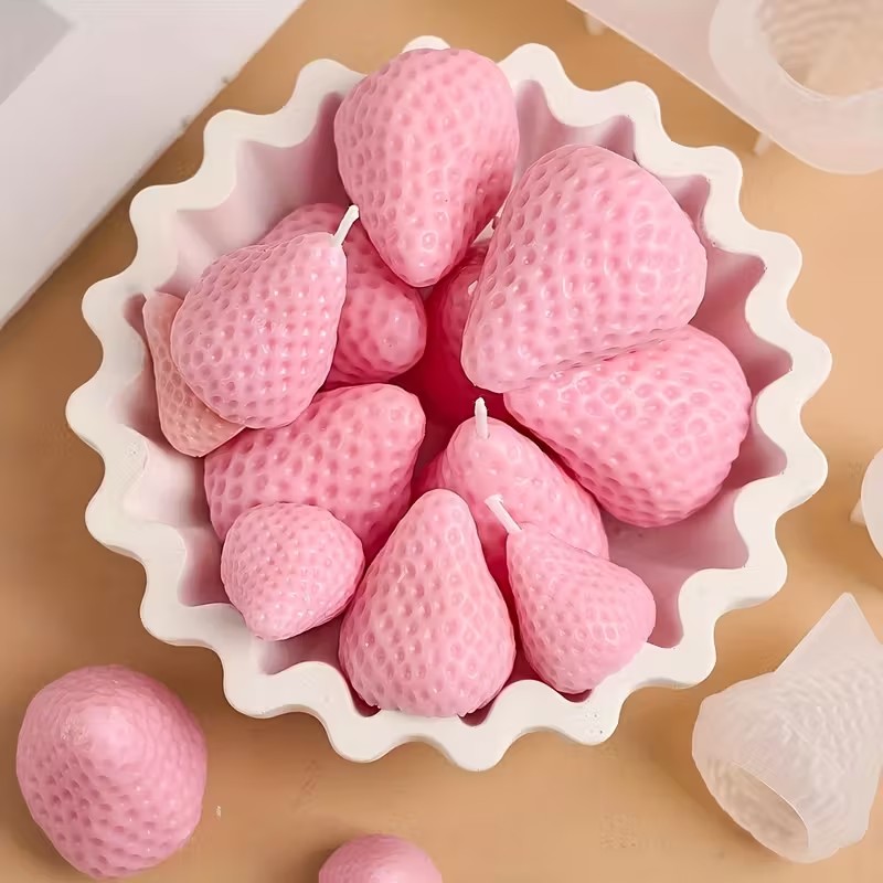 Strawberry Silicone Candle Mol - Soap Making Ins ulasan dan harga