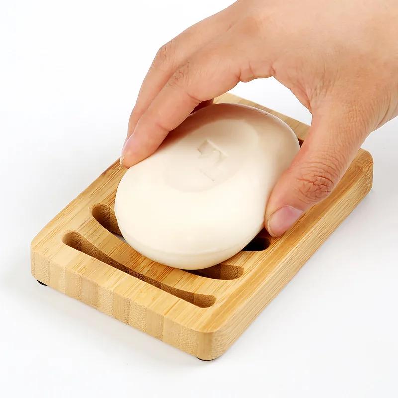 Bamboo Case Tray Wooden Preven - Soap Dish Draining ulasan dan harga