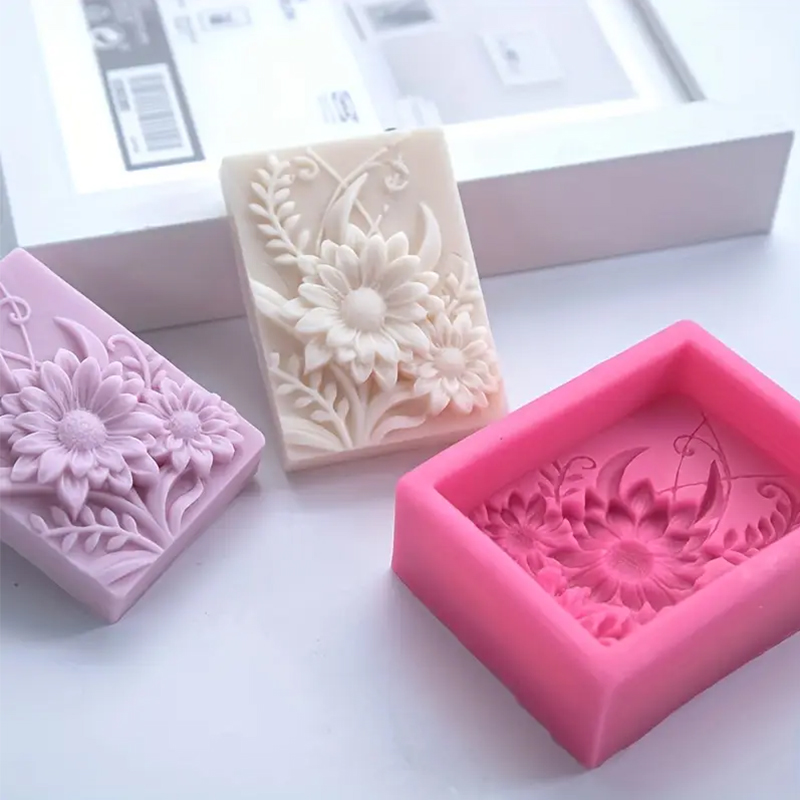 3D Flower Square Soap Silicone - Soap Making Line ulasan dan harga