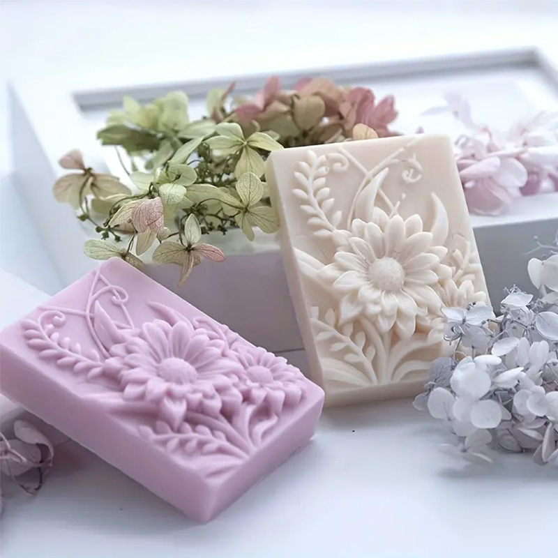 3D Flower Square Soap Silicone - Soap Making Line ulasan dan harga