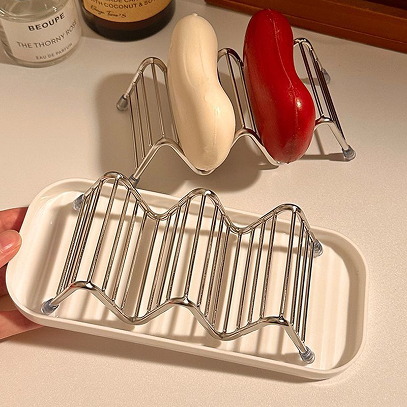1pcs Stainless Steel Soap Rack - Soap Dish Draining ulasan dan harga