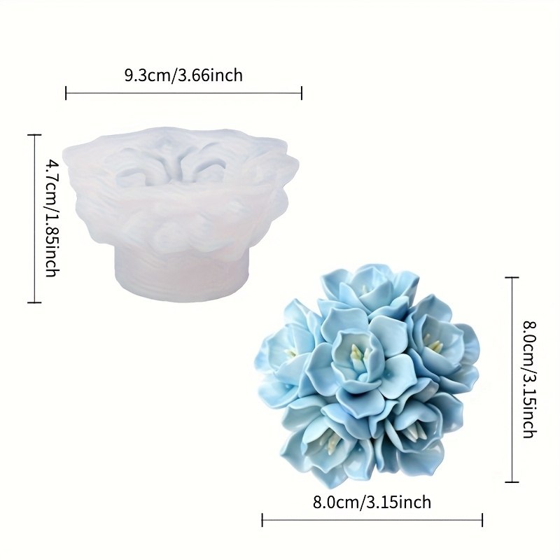 1 Hydrangea Candle Silicone Mo - Soap Making Ins ulasan dan harga