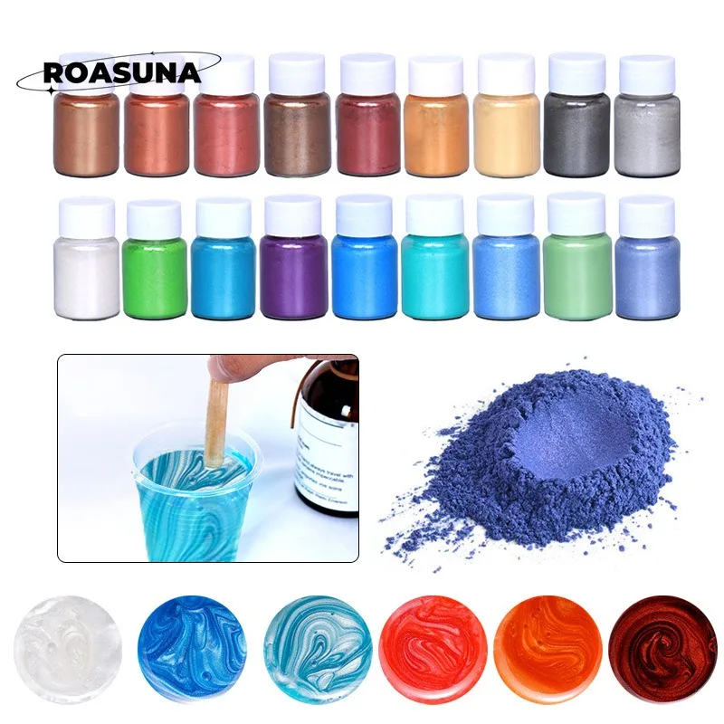 24 Colors Mica Pearl Powder fo - Oxide Pigment Soap ulasan dan harga