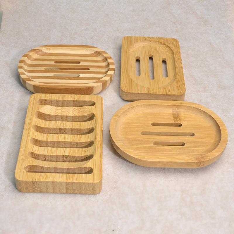 Natural Bamboo Soap Dish 1Pcs  - Soap Dish Draining ulasan dan harga