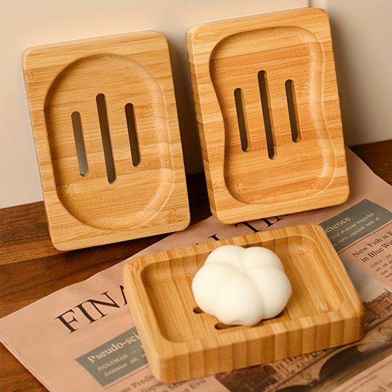 Natural Bamboo Soap Dish 1Pcs  - Soap Dish Draining ulasan dan harga