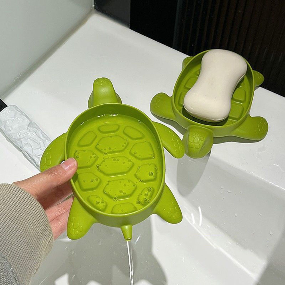 Turtle Drain Soap Box  Cartoon - Soap Dish Draining ulasan dan harga