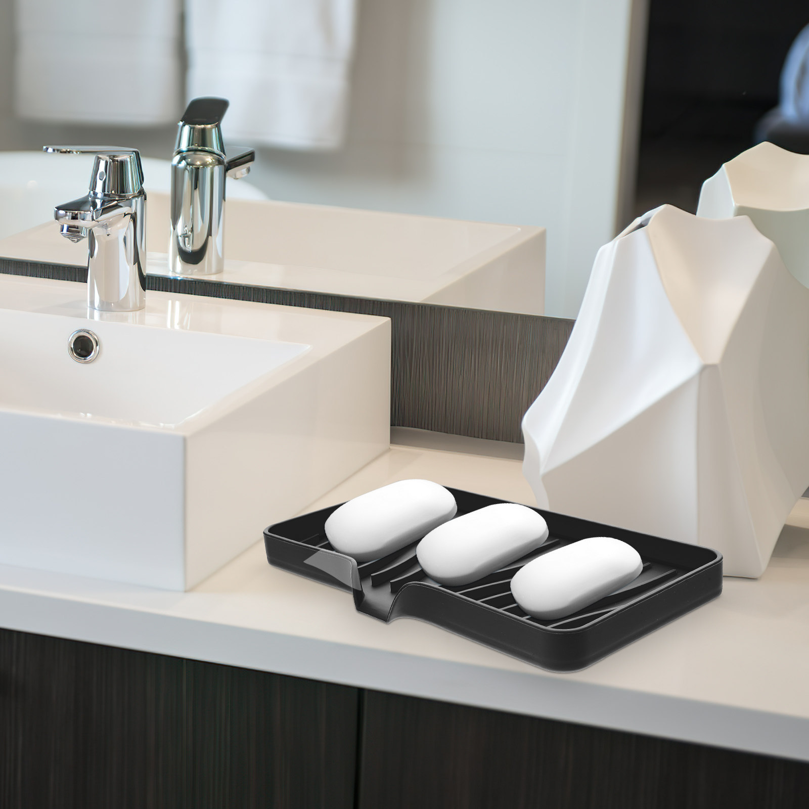 3Pcs Silicone Soap Dish Premiu - Soap Dish Draining ulasan dan harga