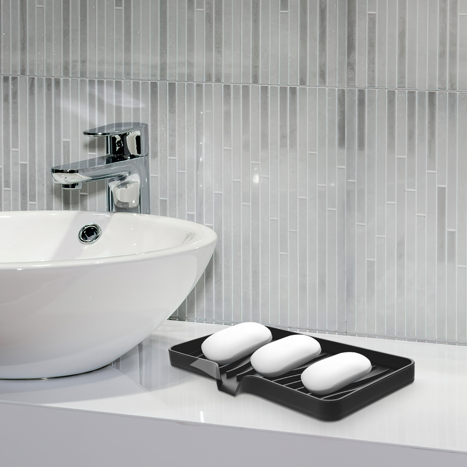 3Pcs Silicone Soap Dish Premiu - Soap Dish Draining ulasan dan harga