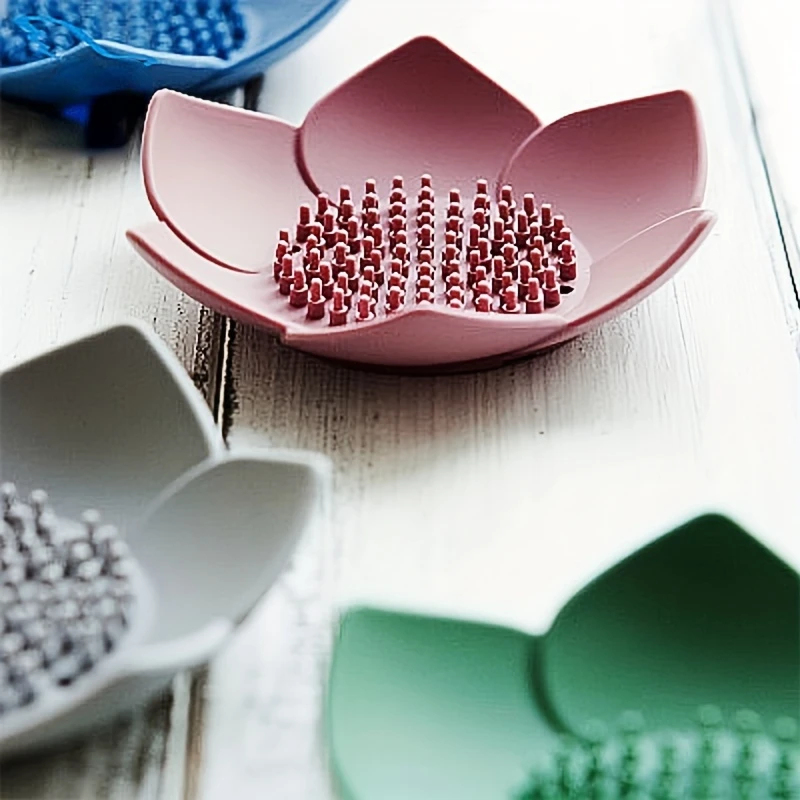 1pcs Bathroom Soap Box Lotus D - Soap Dish Draining ulasan dan harga