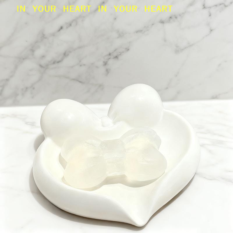 【X】Heart Shaped Soap Dish Cera - Soap Dish Draining ulasan dan harga