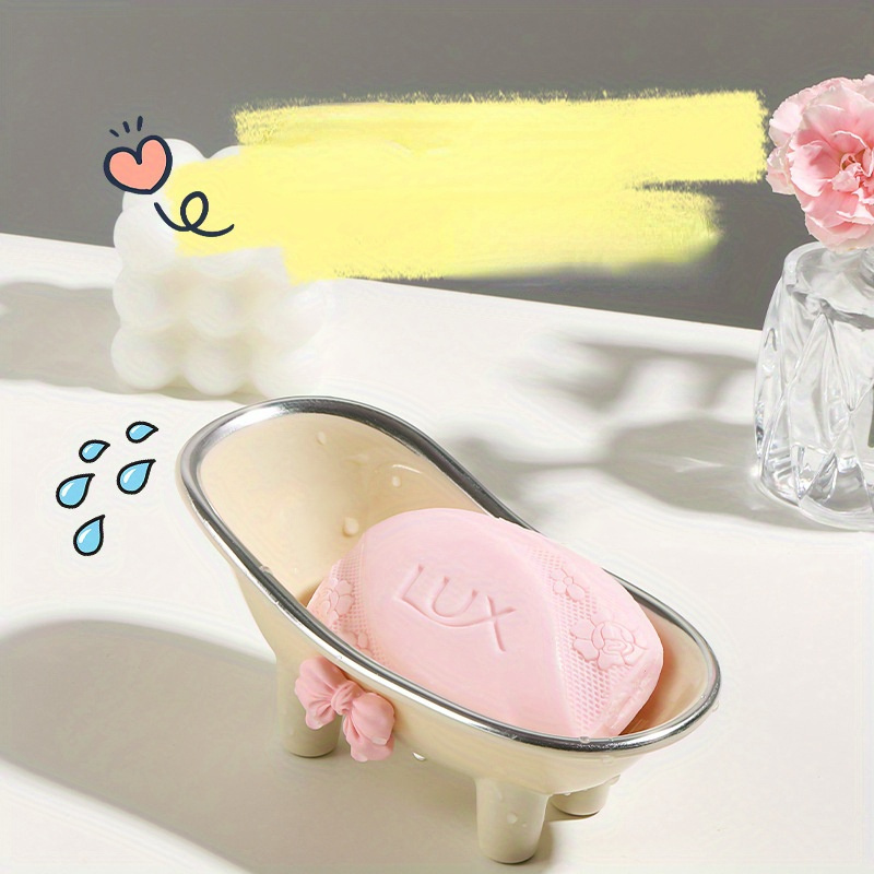 Cute Plastic Bathroom Soap Dis - Soap Dish Draining ulasan dan harga