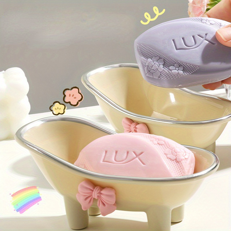Cute Plastic Bathroom Soap Dis - Soap Dish Draining ulasan dan harga