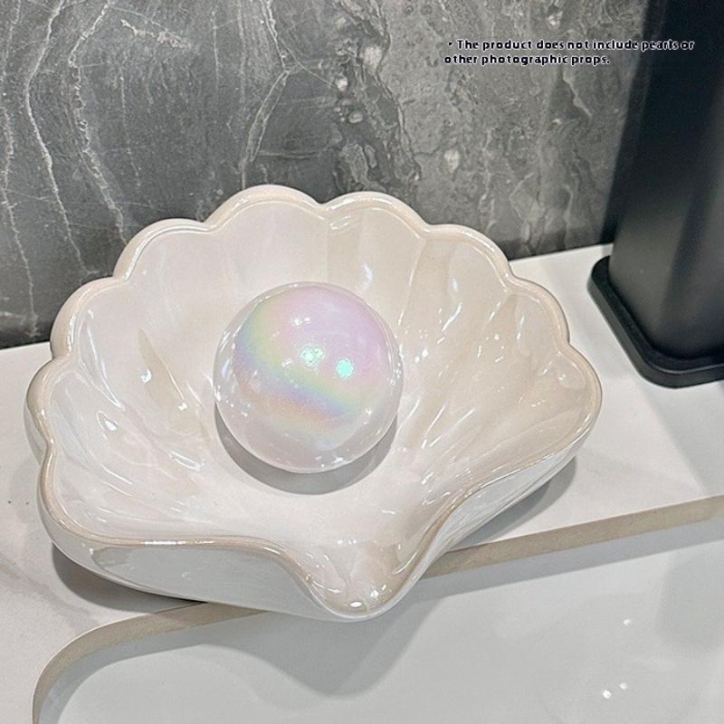 1/2Pcs Shell Shape Drain Soap  - Soap Dish Draining ulasan dan harga