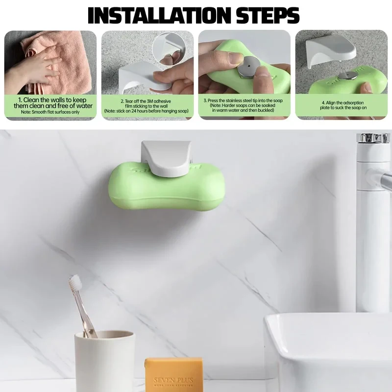 Magnetic Soap Holder Soap Box  - Soap Dish Draining ulasan dan harga