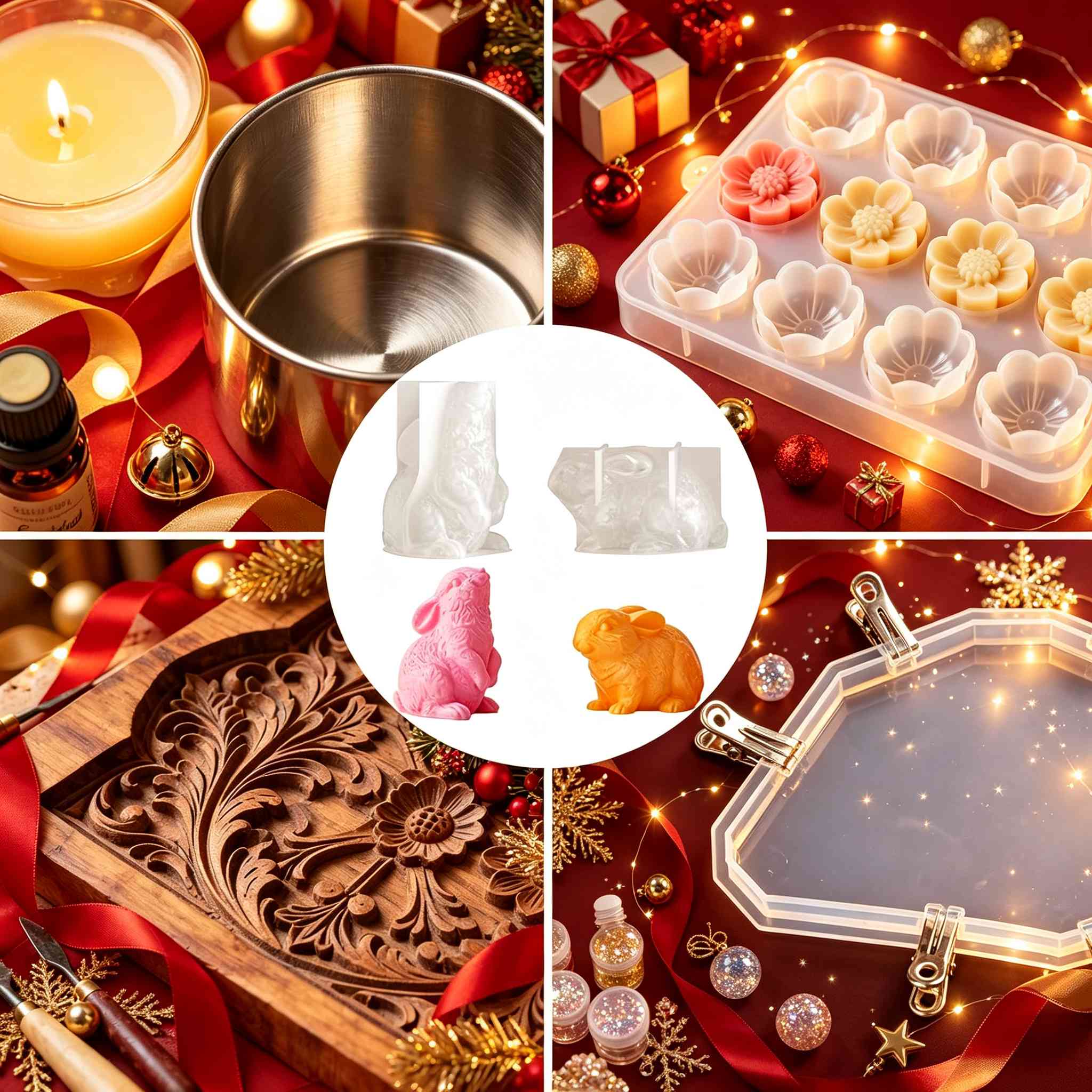 3D Rabbit Silicone Candle Mold - Soap Making Ins ulasan dan harga