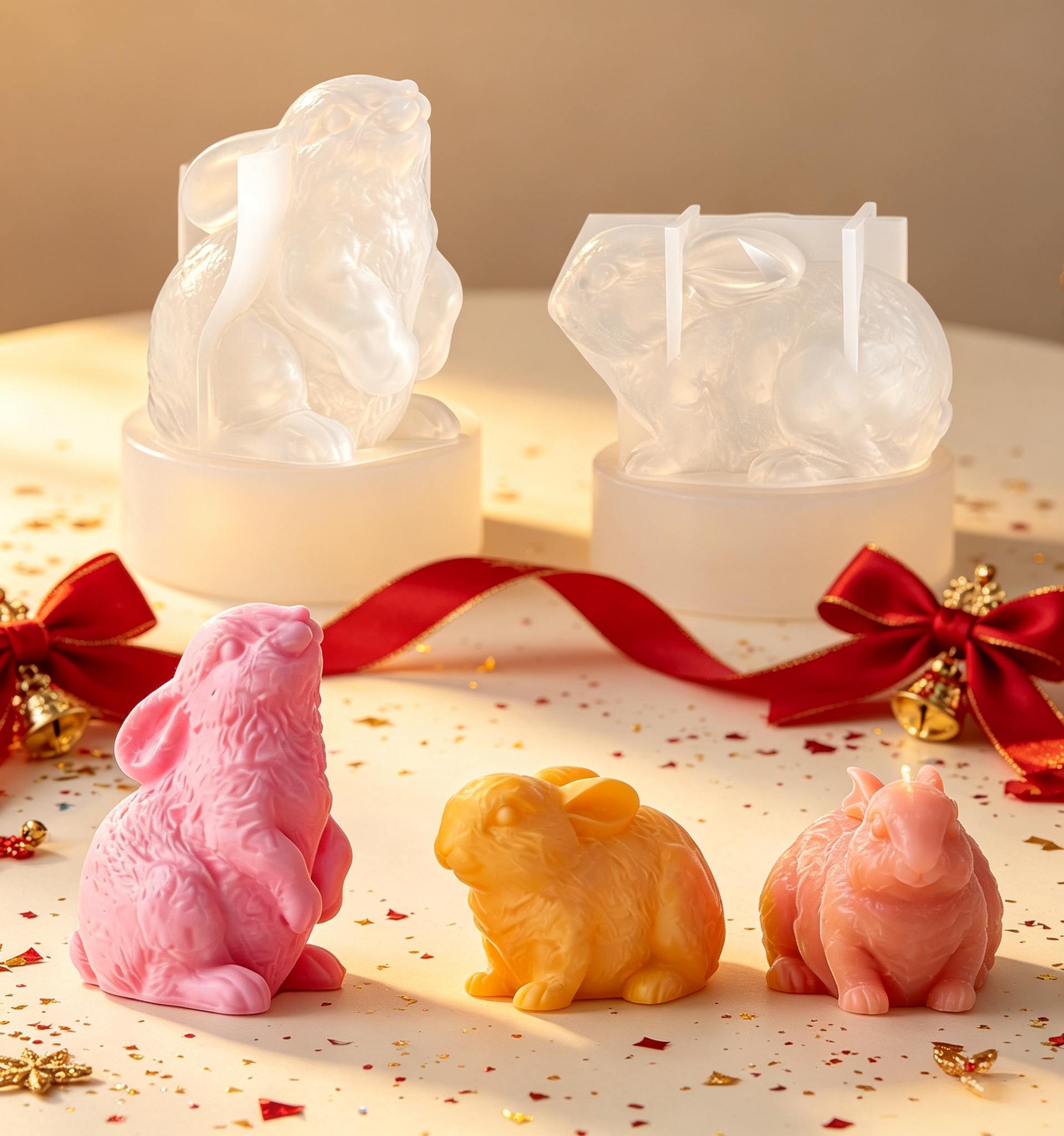 3D Rabbit Silicone Candle Mold - Soap Making Ins ulasan dan harga